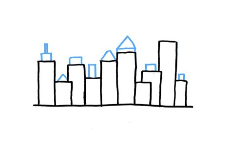 easy city drawing|super easy drawings for beginners.